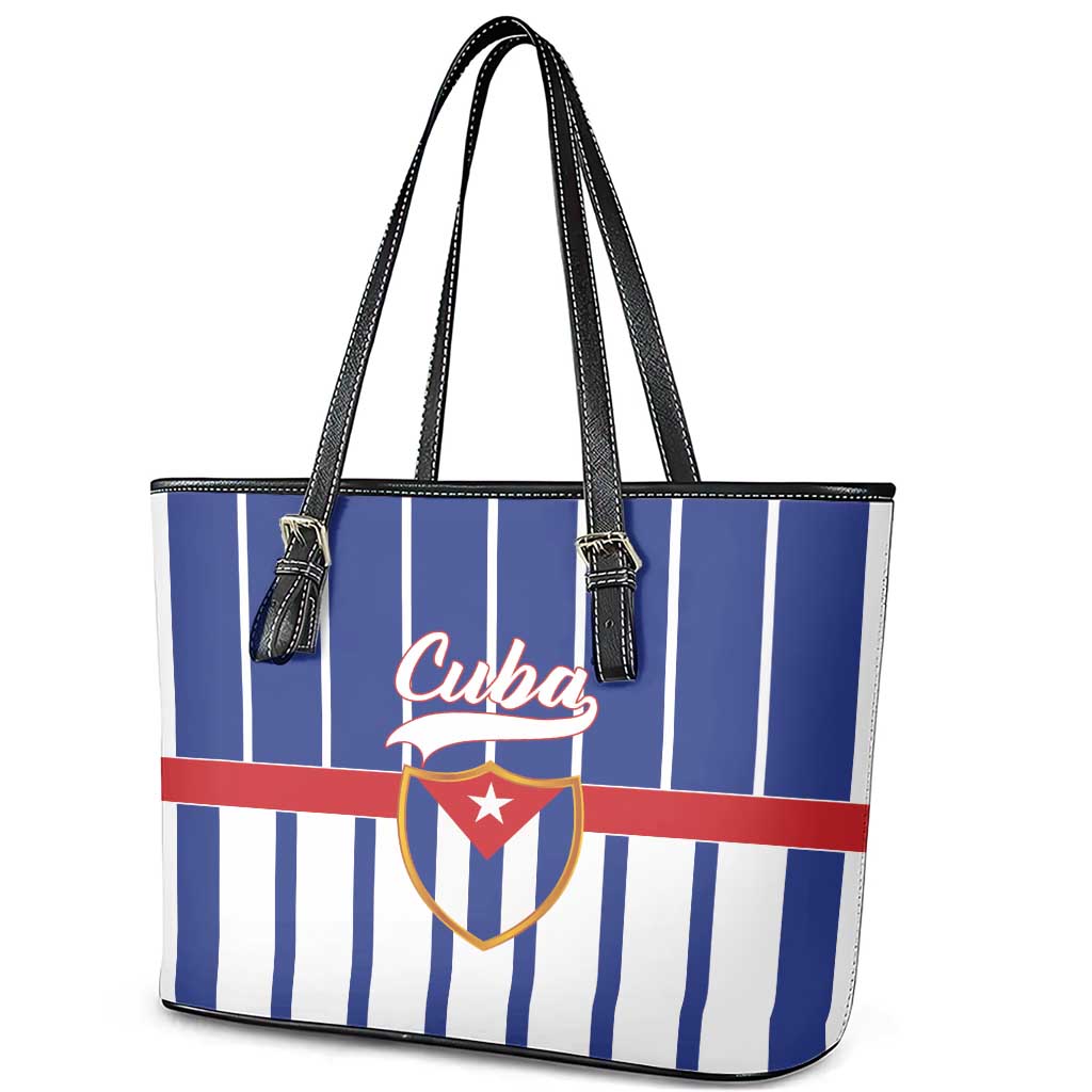 Cuba Leather Tote Bag Simple Sporty Style LT01