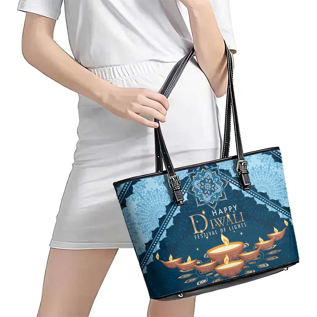 Diwali Leather Tote Bag Festival of Lights LT01