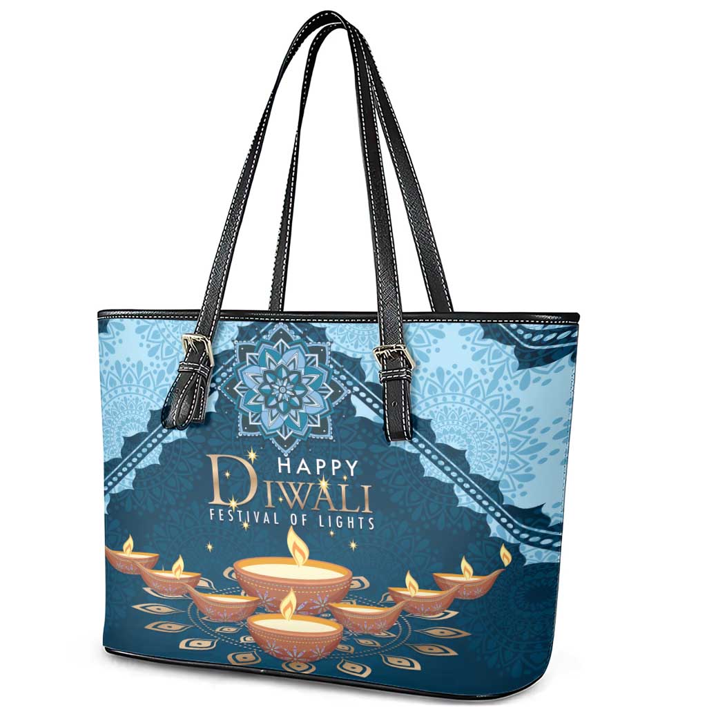 Diwali Leather Tote Bag Festival of Lights LT01