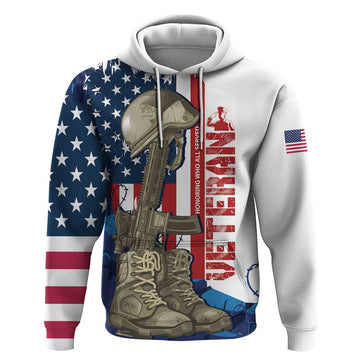 Happy Veterans Day Hoodie Honoring All Who Served LT01