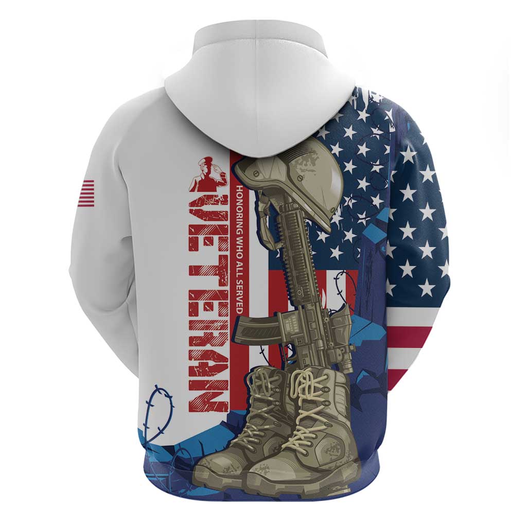 Happy Veterans Day Hoodie Honoring All Who Served LT01