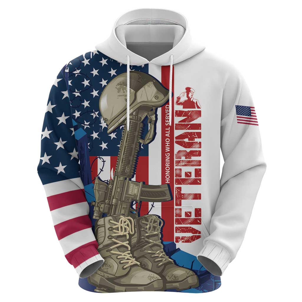Happy Veterans Day Hoodie Honoring All Who Served LT01