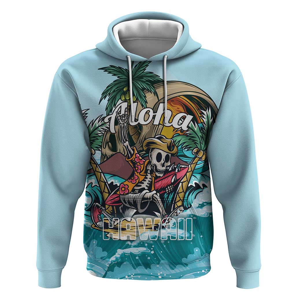 Personalized Aloha Hawaii Skeleton Hoodie Tropical Summer Vibe LT01