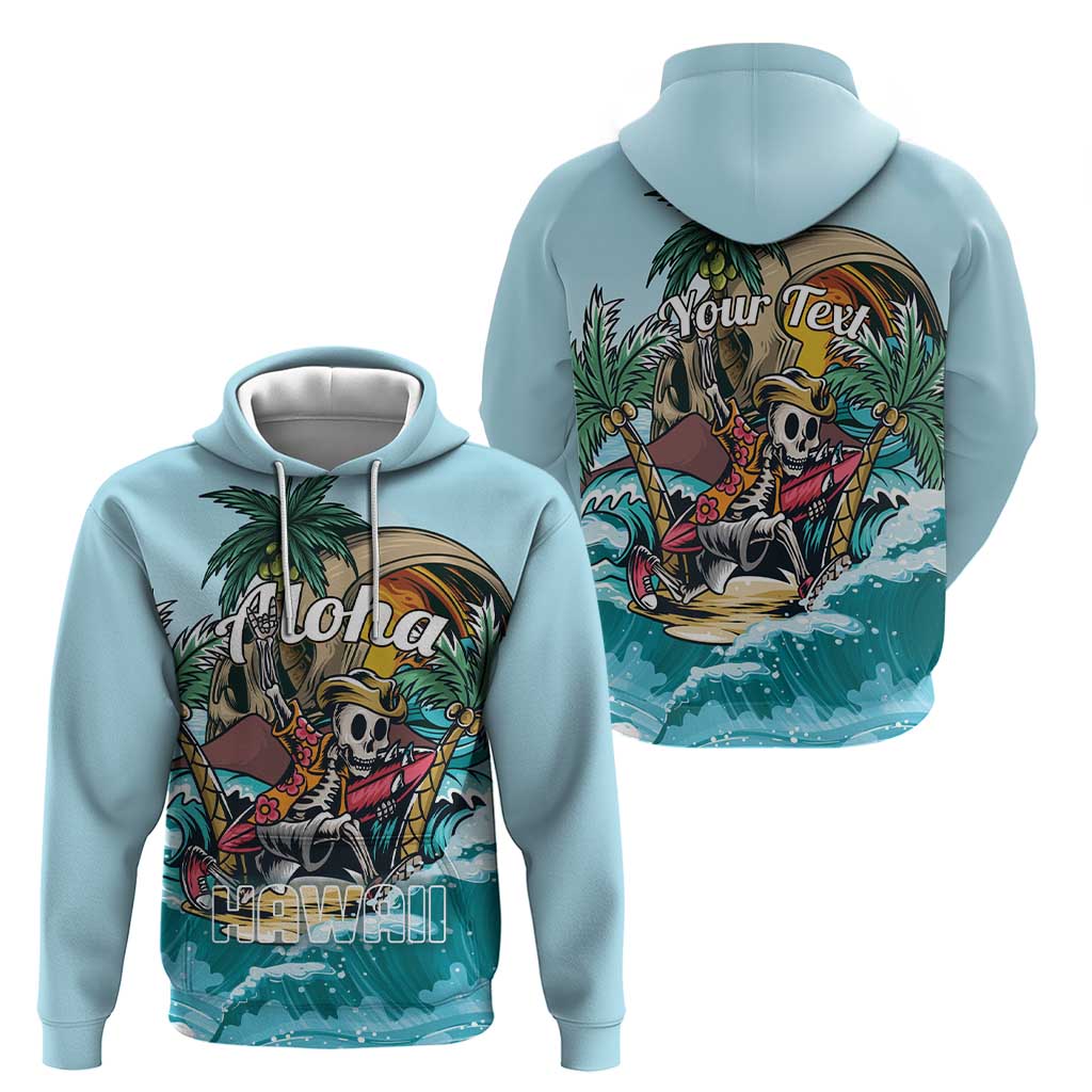 Personalized Aloha Hawaii Skeleton Hoodie Tropical Summer Vibe LT01