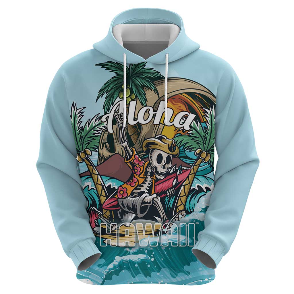 Personalized Aloha Hawaii Skeleton Hoodie Tropical Summer Vibe LT01
