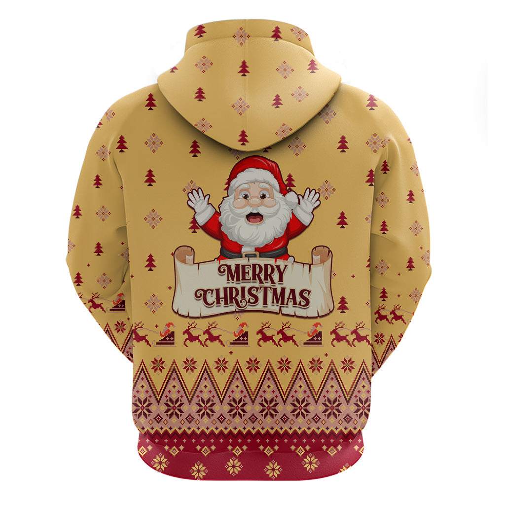 New Jersey Christmas Hoodie Cheerful Santa Claus Xmas Pattern LT01