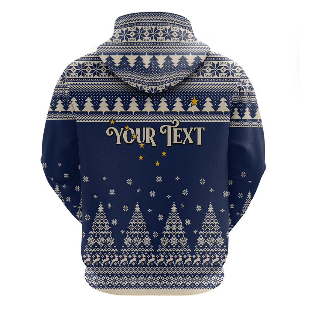 Custom Alaska Christmas Hoodie Santa Claus With Snowman Reindeer Penguin LT01