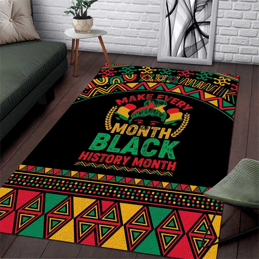 Make Every Month Black History Month Area Rug African Pattern LT01