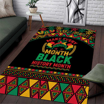 Make Every Month Black History Month Area Rug African Pattern LT01