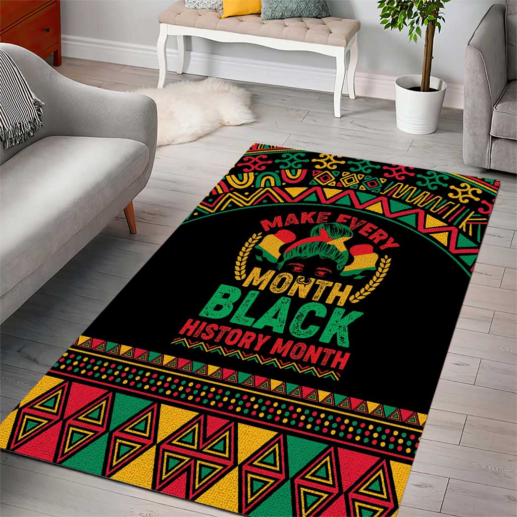 Make Every Month Black History Month Area Rug African Pattern LT01