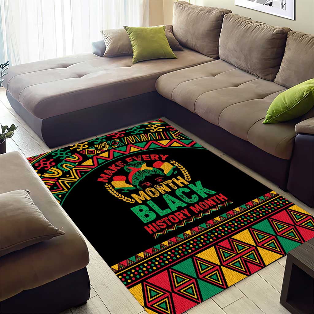 Make Every Month Black History Month Area Rug African Pattern LT01