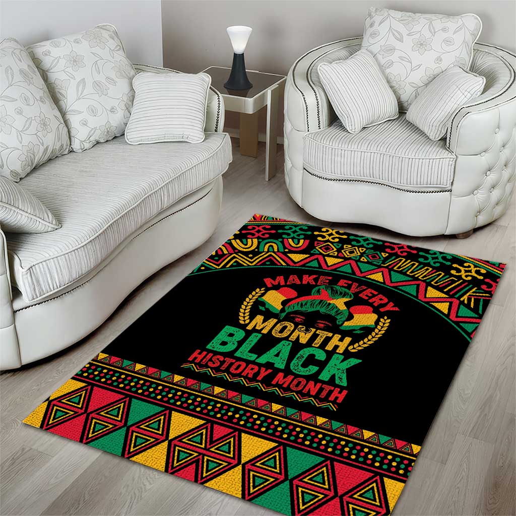 Make Every Month Black History Month Area Rug African Pattern LT01