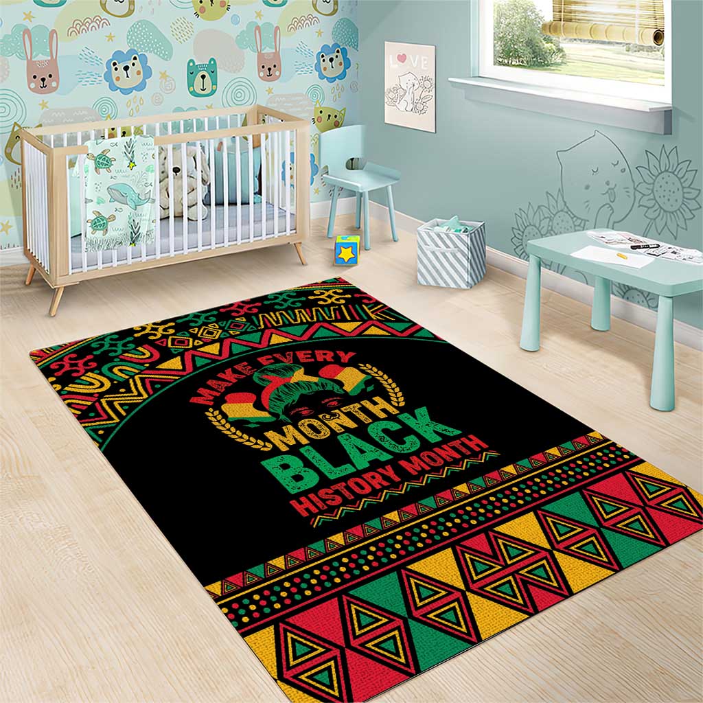 Make Every Month Black History Month Area Rug African Pattern LT01