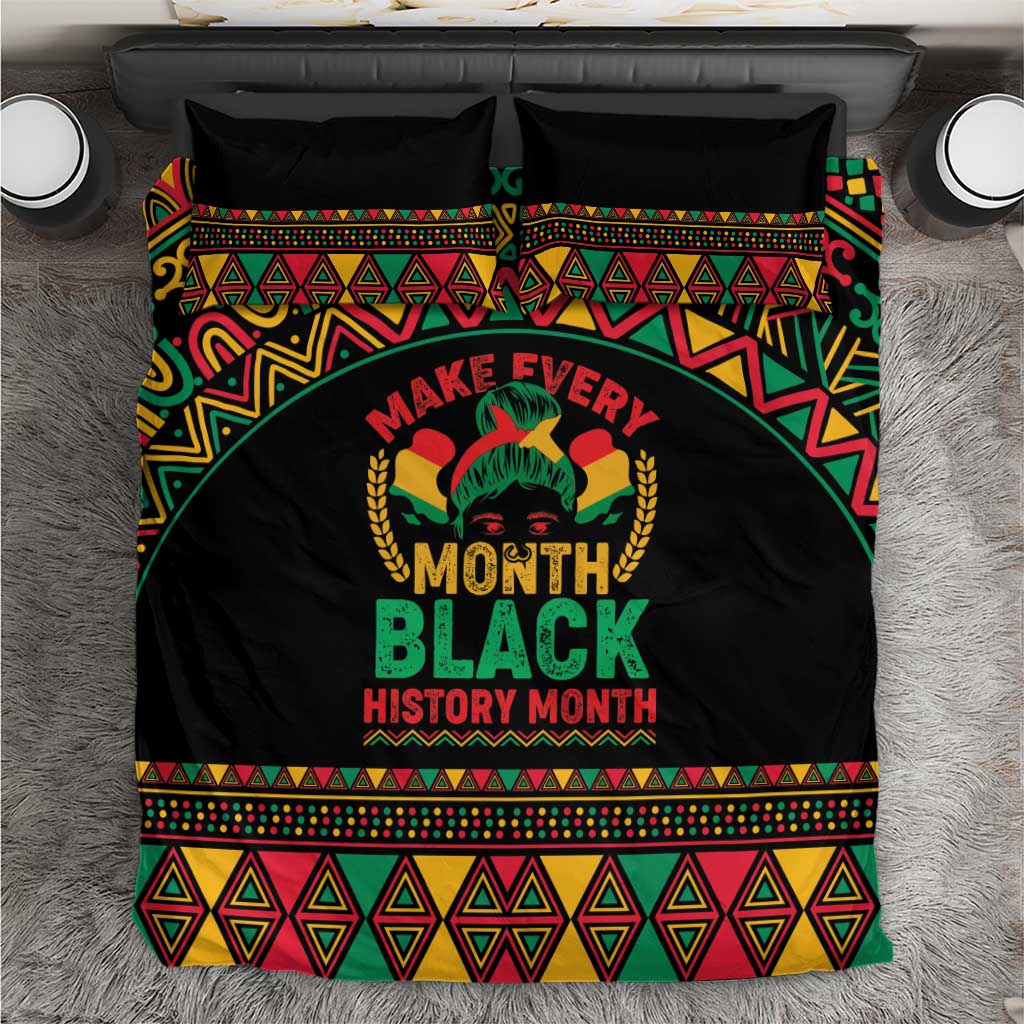Make Every Month Black History Month Bedding Set African Pattern LT01