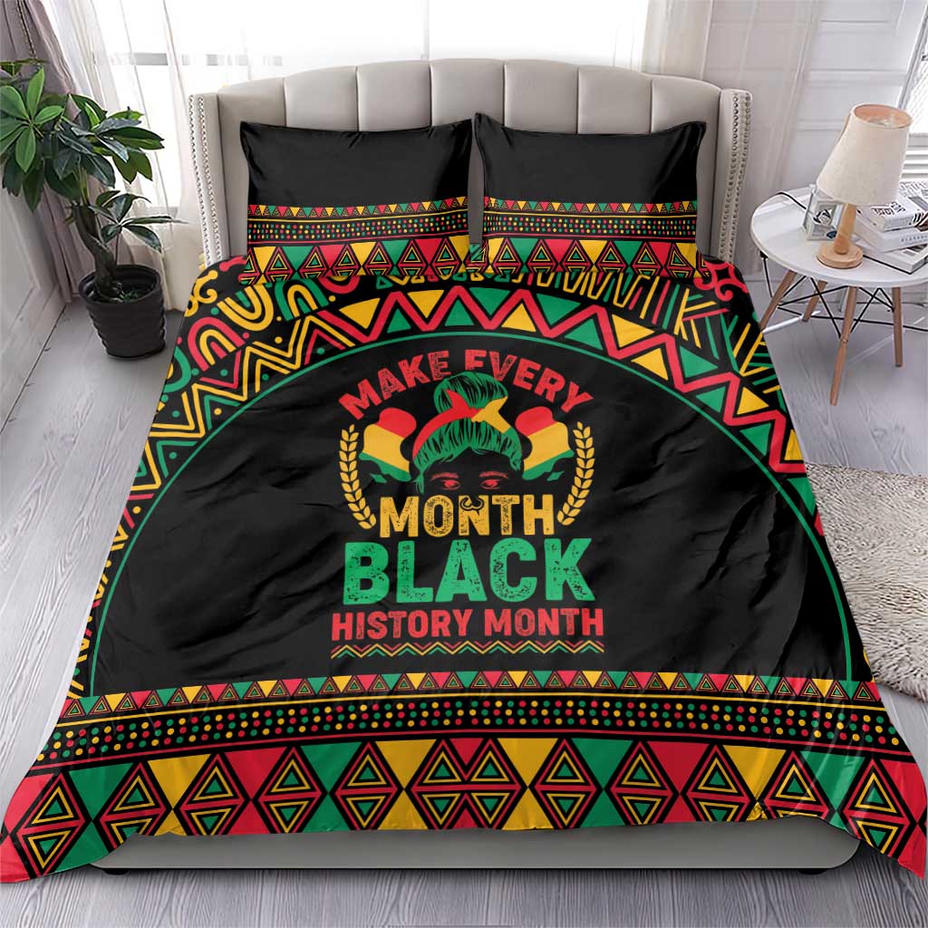 Make Every Month Black History Month Bedding Set African Pattern LT01