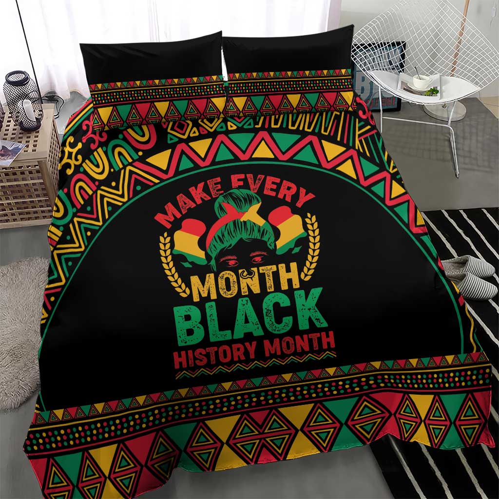 Make Every Month Black History Month Bedding Set African Pattern LT01