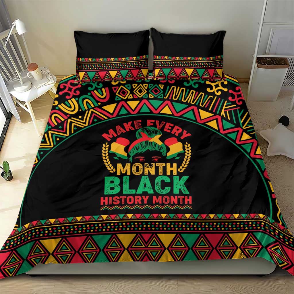 Make Every Month Black History Month Bedding Set African Pattern LT01