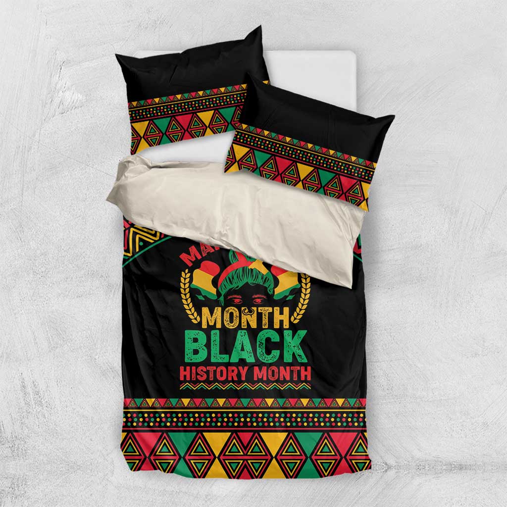 Make Every Month Black History Month Bedding Set African Pattern LT01