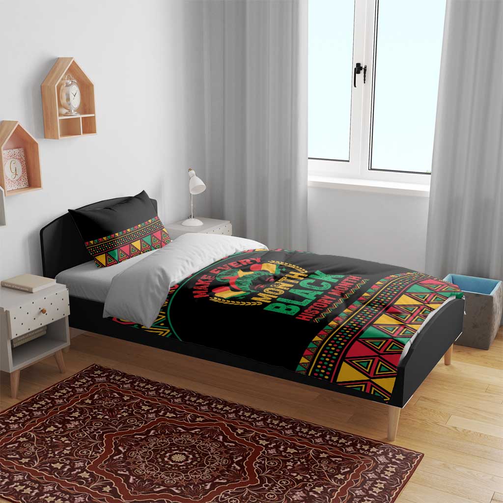 Make Every Month Black History Month Bedding Set African Pattern LT01