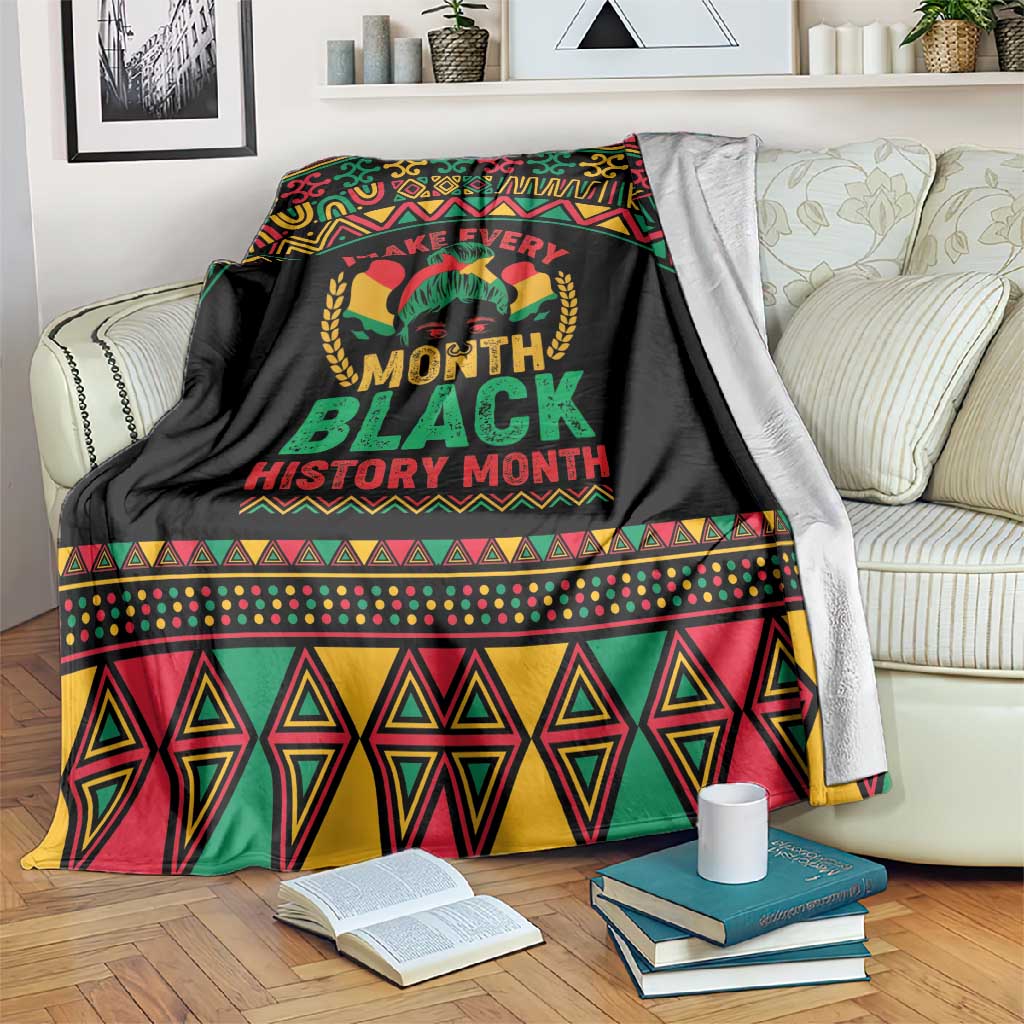 Make Every Month Black History Month Blanket African Pattern LT01