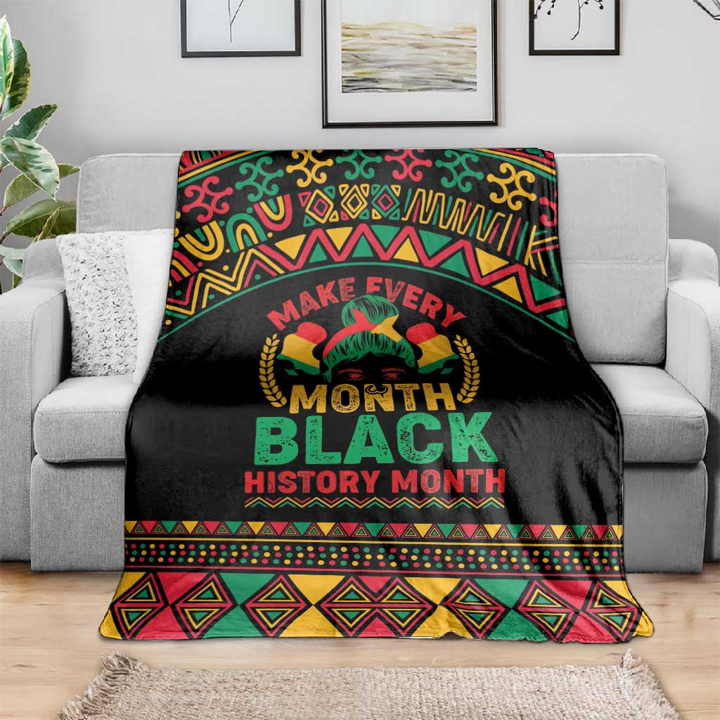 Make Every Month Black History Month Blanket African Pattern LT01