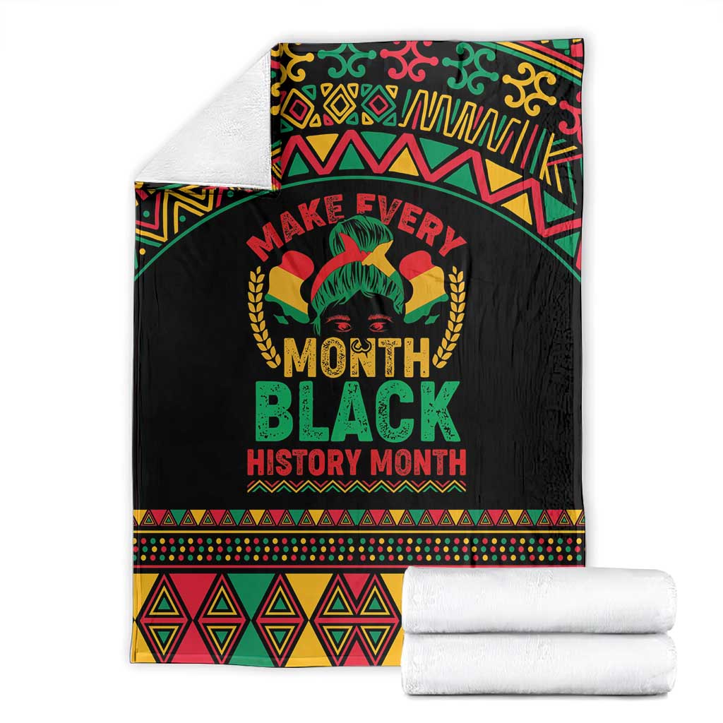 Make Every Month Black History Month Blanket African Pattern LT01