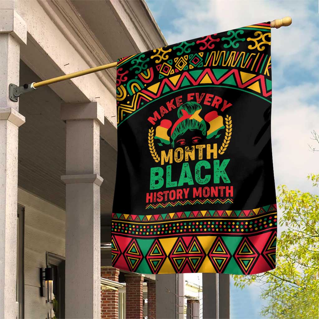 Make Every Month Black History Month Garden Flag African Pattern LT01