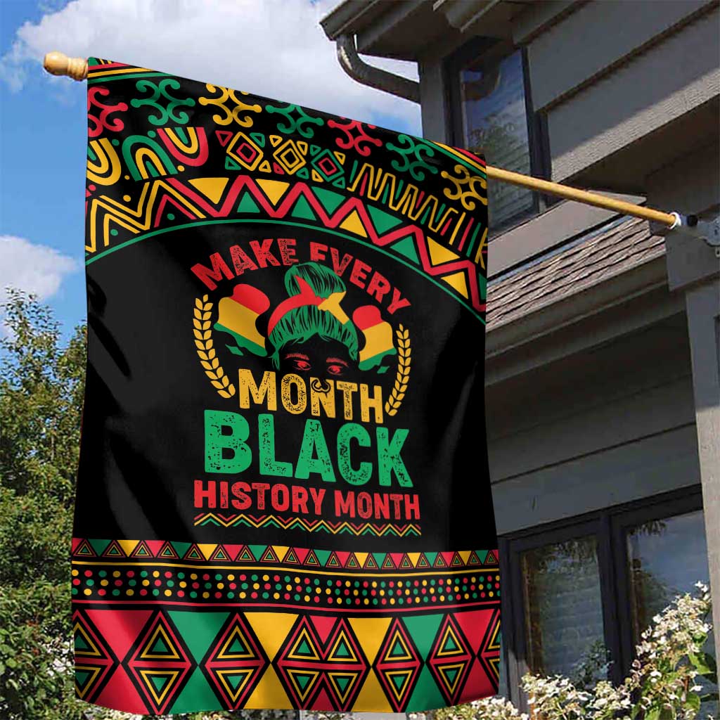 Make Every Month Black History Month Garden Flag African Pattern LT01