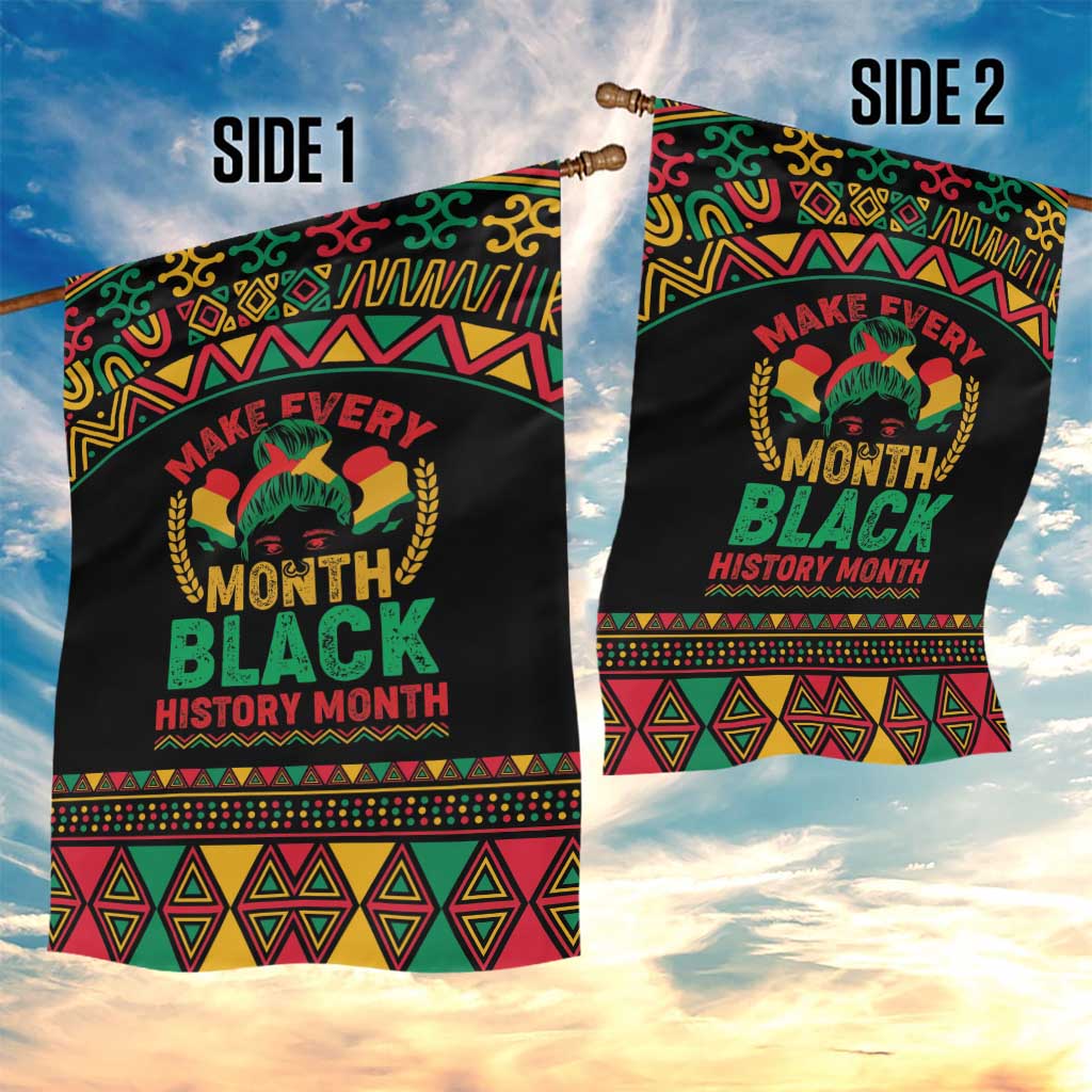 Make Every Month Black History Month Garden Flag African Pattern LT01