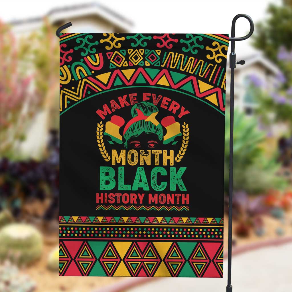 Make Every Month Black History Month Garden Flag African Pattern LT01
