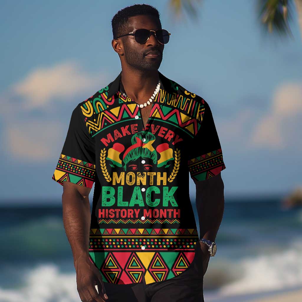 Make Every Month Black History Month Hawaiian Shirt African Pattern LT01