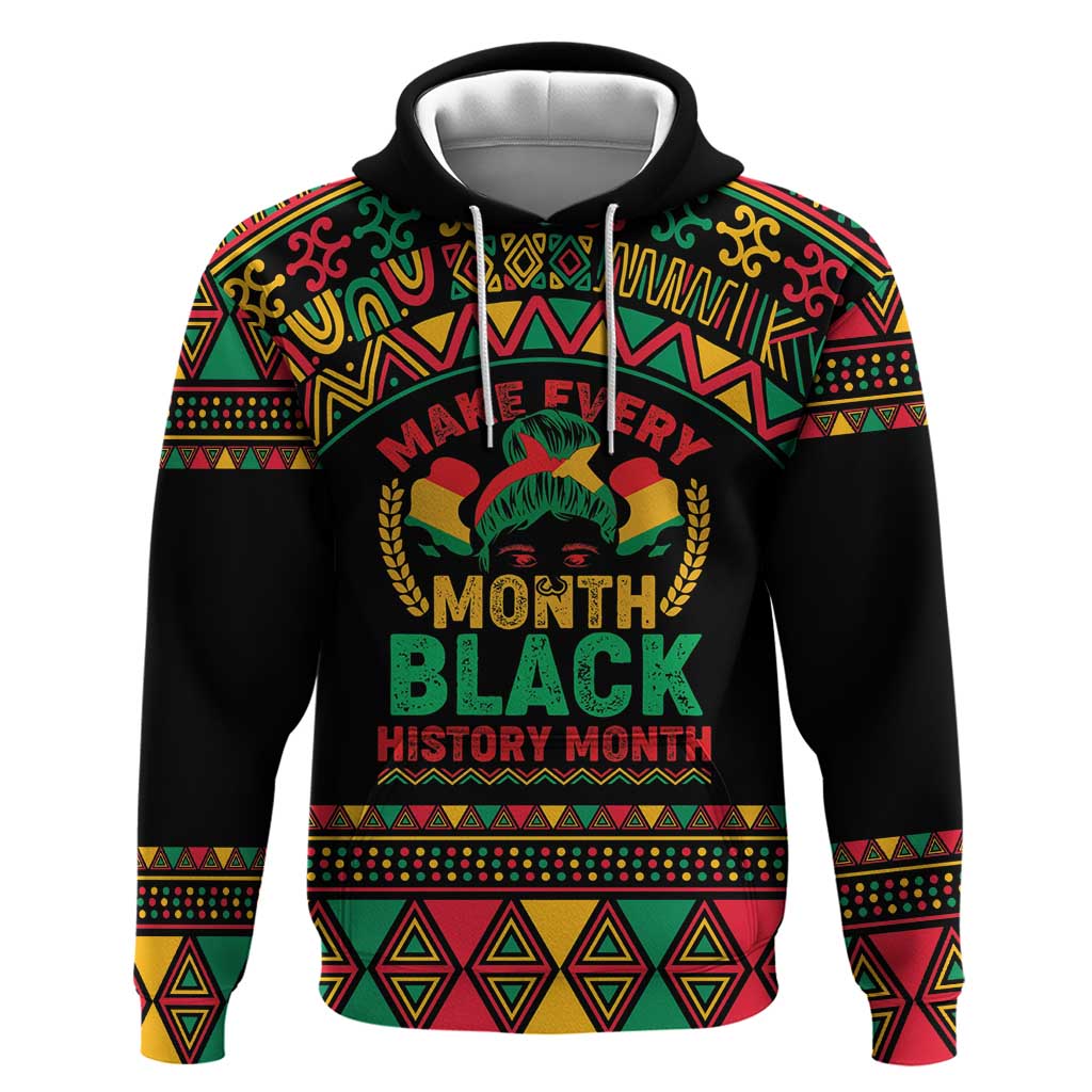 Make Every Month Black History Month Hoodie African Pattern LT01