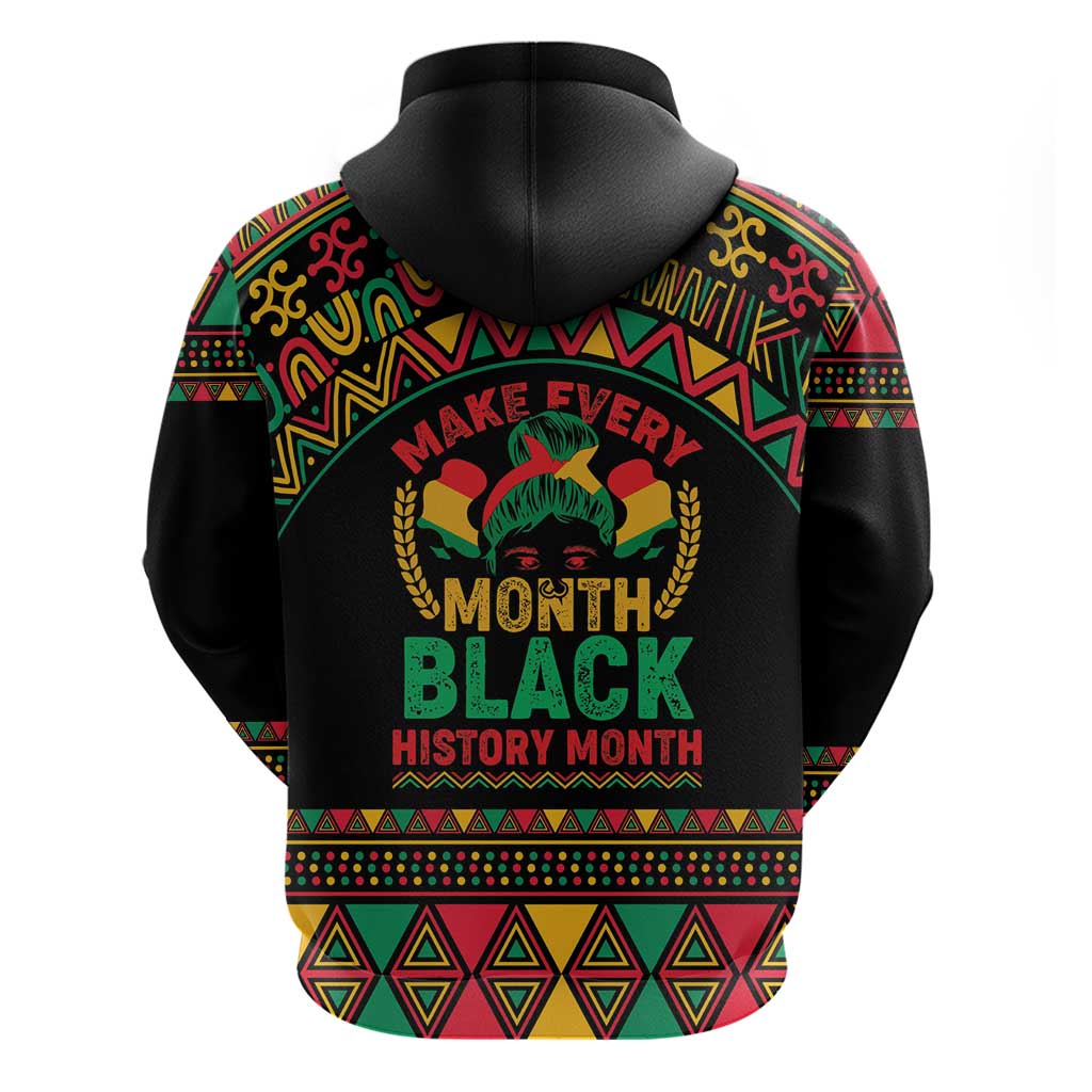 Make Every Month Black History Month Hoodie African Pattern LT01