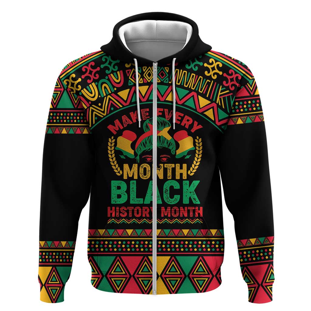 Make Every Month Black History Month Hoodie African Pattern LT01