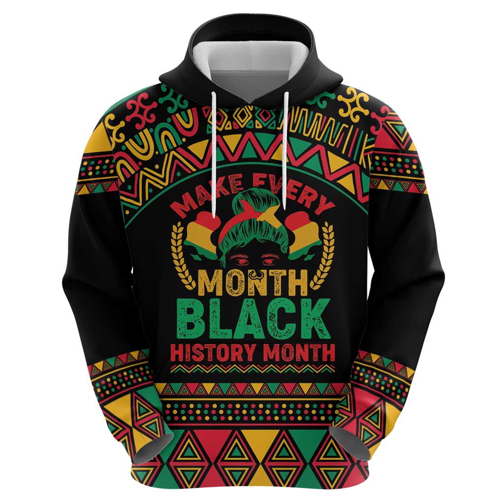 Make Every Month Black History Month Hoodie African Pattern LT01