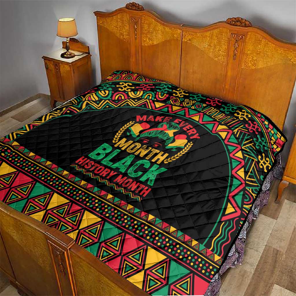 Make Every Month Black History Month Quilt African Pattern LT01