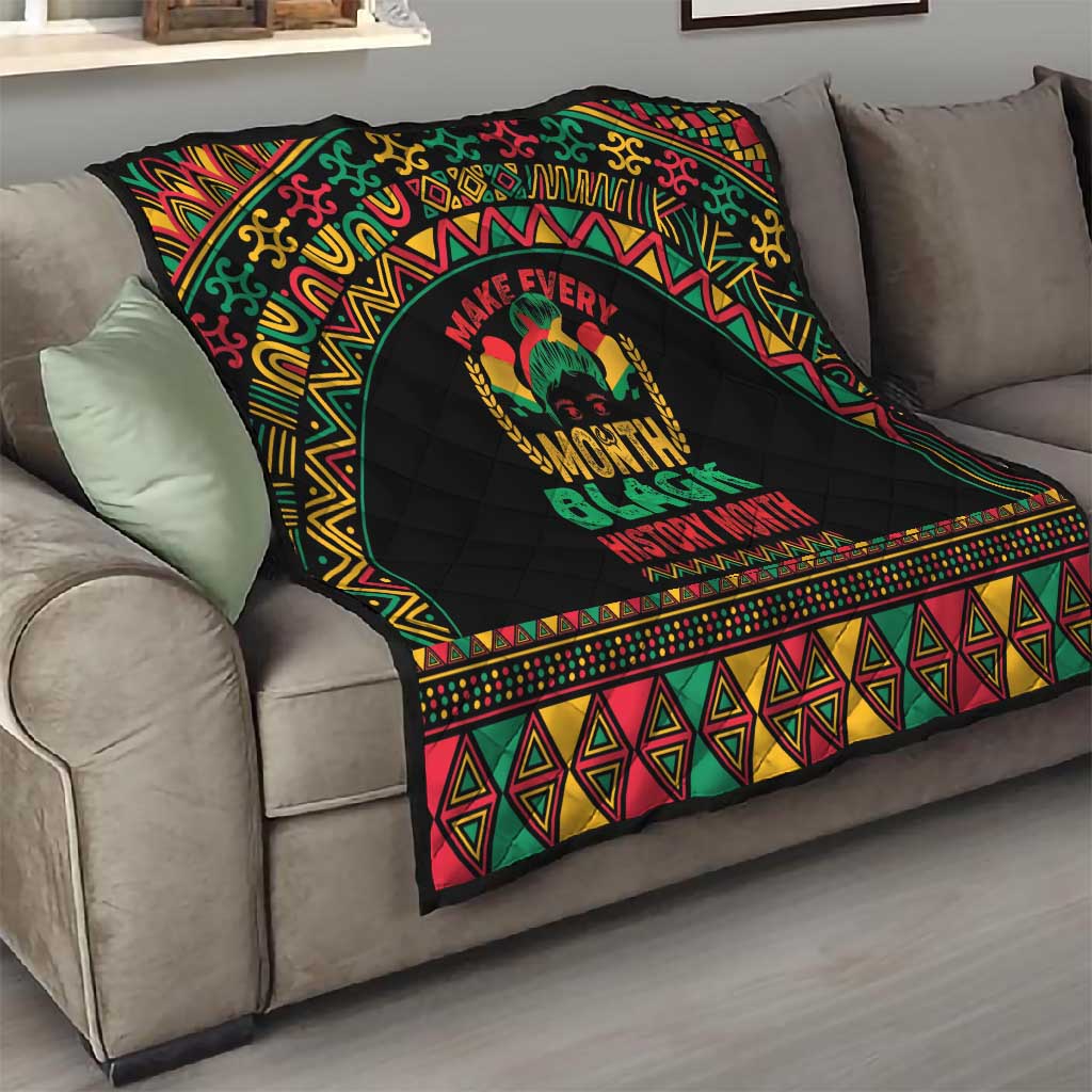 Make Every Month Black History Month Quilt African Pattern LT01