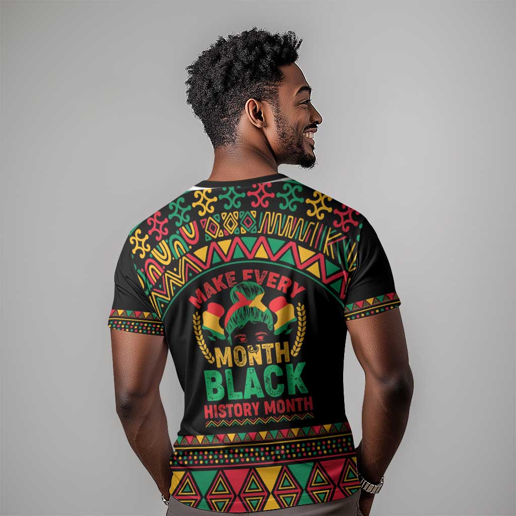 Make Every Month Black History Month T shirt African Pattern LT01