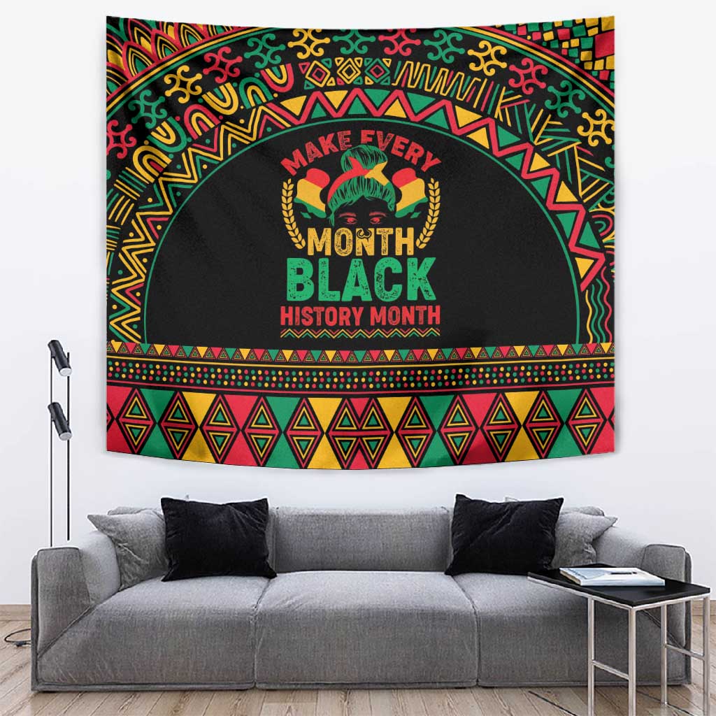 Make Every Month Black History Month Tapestry African Pattern LT01