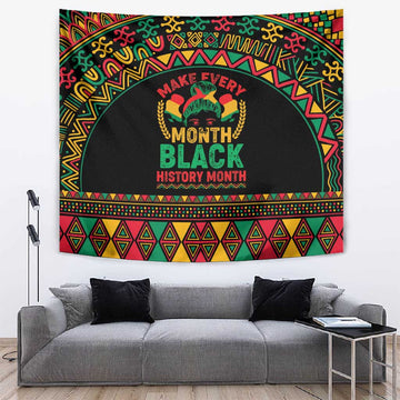 Make Every Month Black History Month Tapestry African Pattern LT01