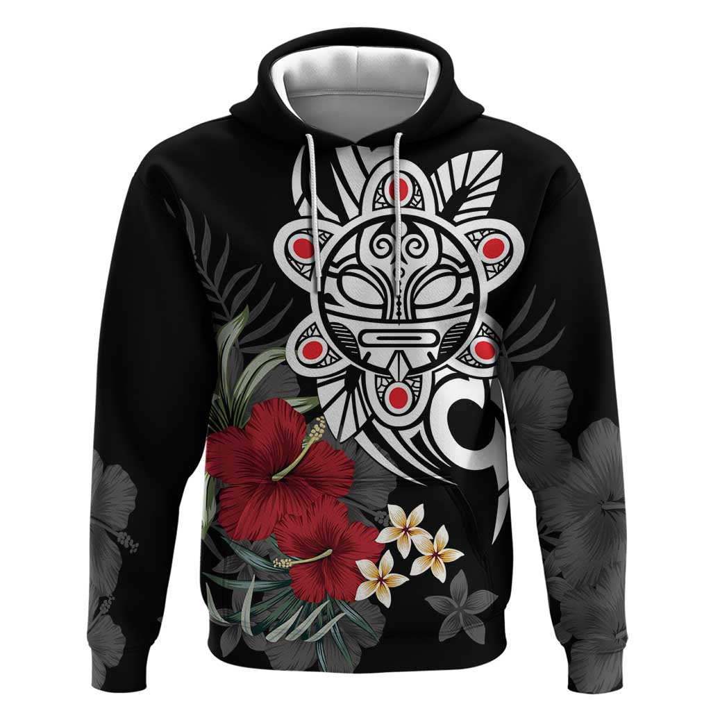 Taino Sun Tribal Hoodie Tropical Hibiscus LT01