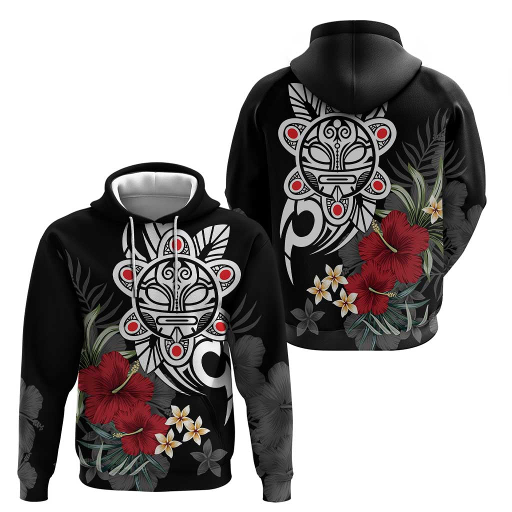 Taino Sun Tribal Hoodie Tropical Hibiscus LT01