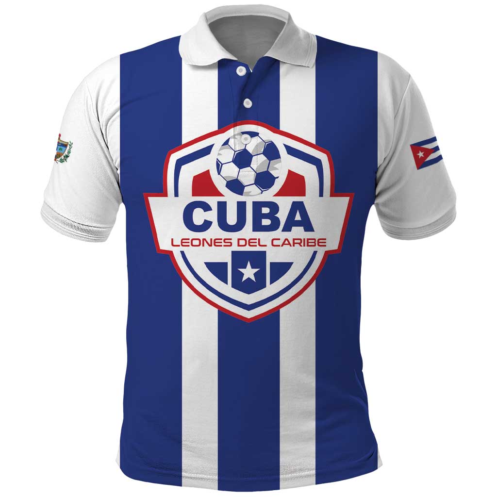 Custom Cuba Football Polo Shirt Los Leones del Caribe LT01