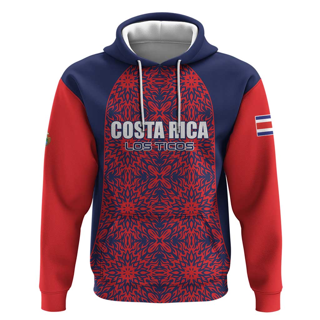 Custom Costa Rica Football Hoodie Los Ticos Unique Pattern LT01