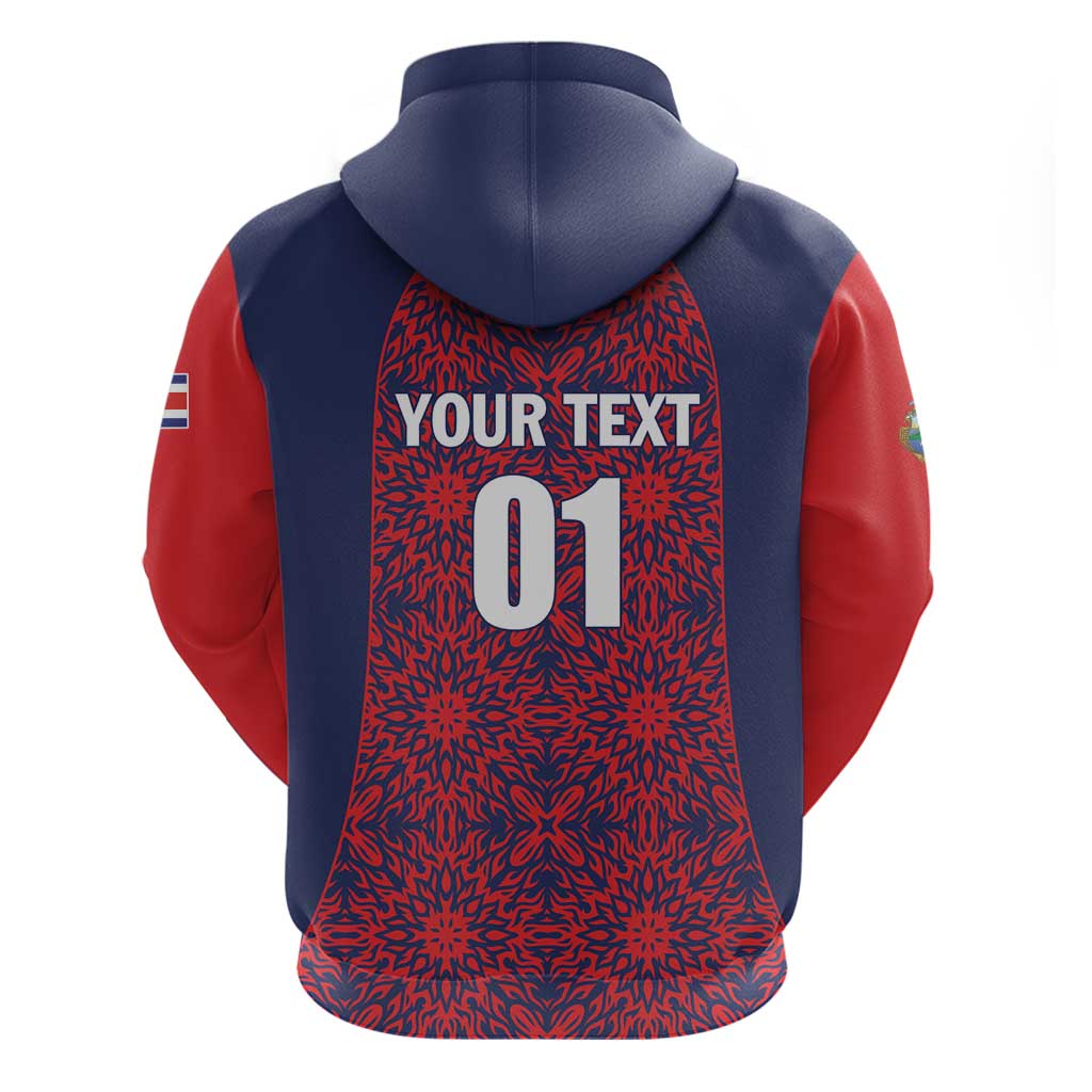 Custom Costa Rica Football Hoodie Los Ticos Unique Pattern LT01