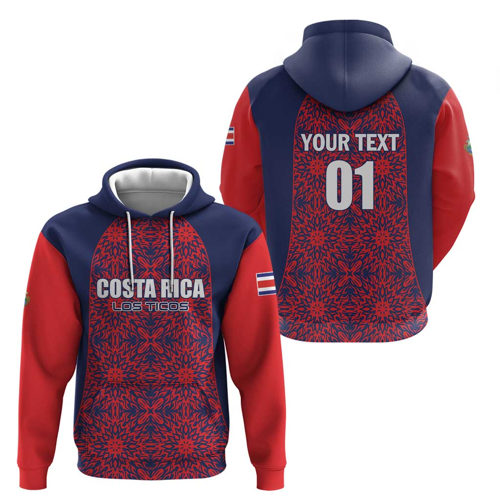 Custom Costa Rica Football Hoodie Los Ticos Unique Pattern LT01
