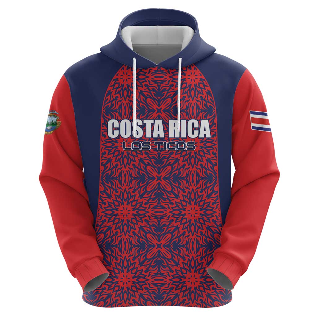 Custom Costa Rica Football Hoodie Los Ticos Unique Pattern LT01