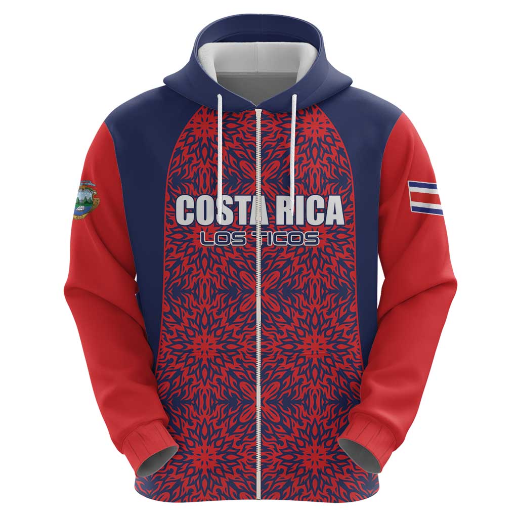 Custom Costa Rica Football Hoodie Los Ticos Unique Pattern LT01
