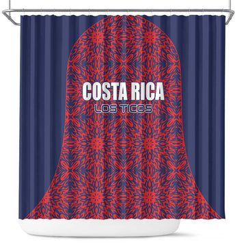 Costa Rica Football Shower Curtain Los Ticos Unique Pattern LT01