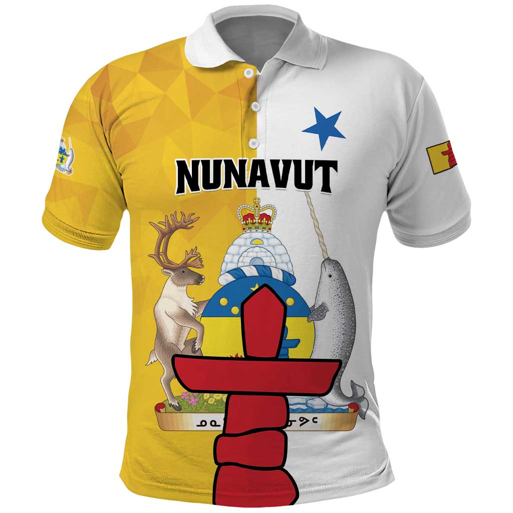 Personalized Canada Nunavut Territories Polo Shirt Inuktitut Our Land Our Strength LT01